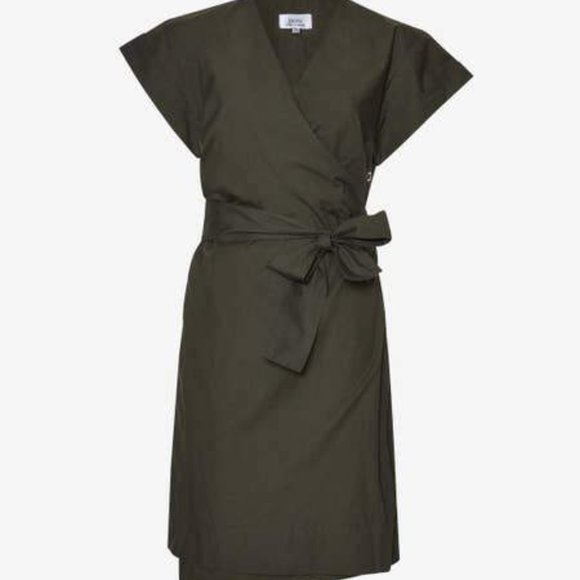 NWT ISPR x Tezza TERRARIUM MOSS WRAP MIDI DRESS xs - Picture 2 of 4